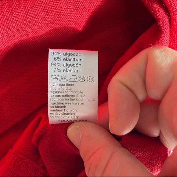 Lacoste Devanlay Vibrant Red Classic Preppy Collared Long Sleeve Polo Shirt - Picture 13 of 15